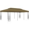 Paviljong 6x3x2,7 m taupe 180 g/m² vidaXL 3 x 6 m – miniatyr 1