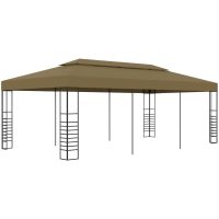 Paviljong 6x3x2,7 m taupe 180 g/m² vidaXL