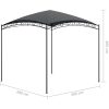 Paviljong antracit 180 g/m² vidaXL 3 x 3 x 2.65 m – miniatyr 5