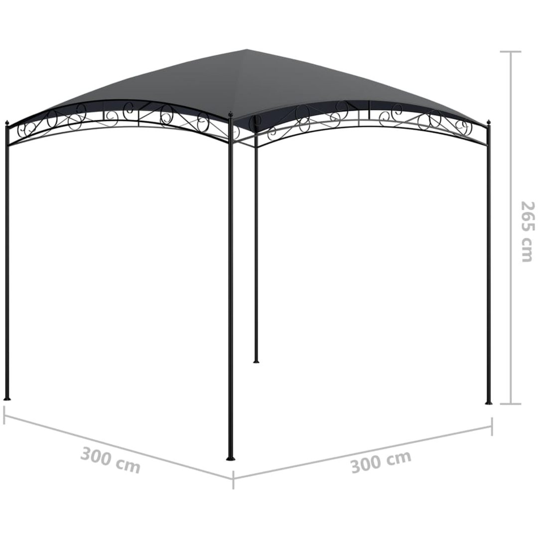 Paviljong antracit 180 g/m² vidaXL 3 x 3 x 2.65 m – bild 5