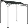 Paviljong antracit 2x2,3 m 180 g/m² tyg och stål vidaXL – miniatyr 2