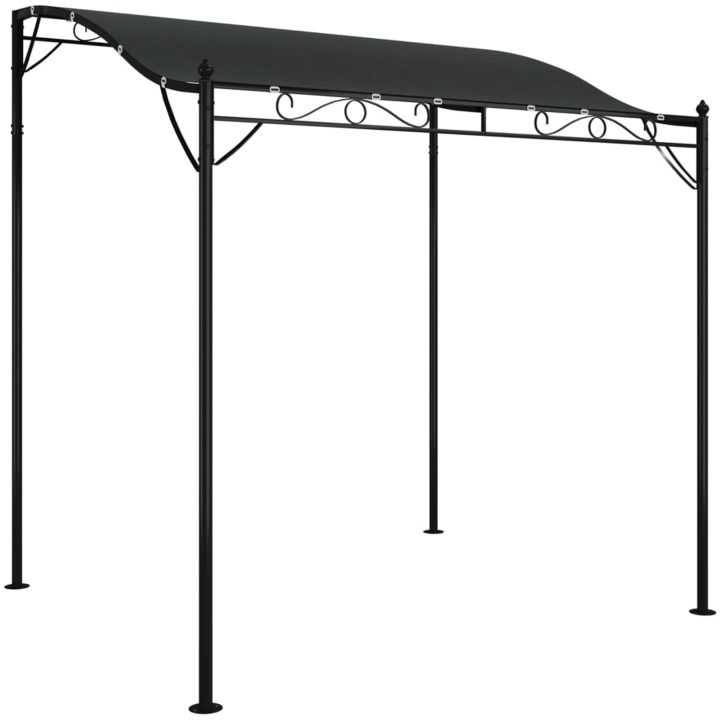 Paviljong antracit 2x2,3 m 180 g/m² tyg och stål vidaXL – bild 2