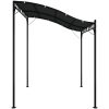 Paviljong antracit 2x2,3 m 180 g/m² tyg och stål vidaXL – miniatyr 4