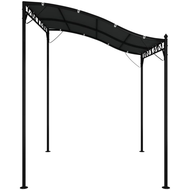 Paviljong antracit 2x2,3 m 180 g/m² tyg och stål vidaXL – bild 4