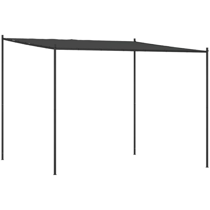 Paviljong antracit 3x3 m 180 g/m² tyg och stål vidaXL – bild 2