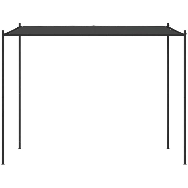 Paviljong antracit 3x3 m 180 g/m² tyg och stål vidaXL – bild 3