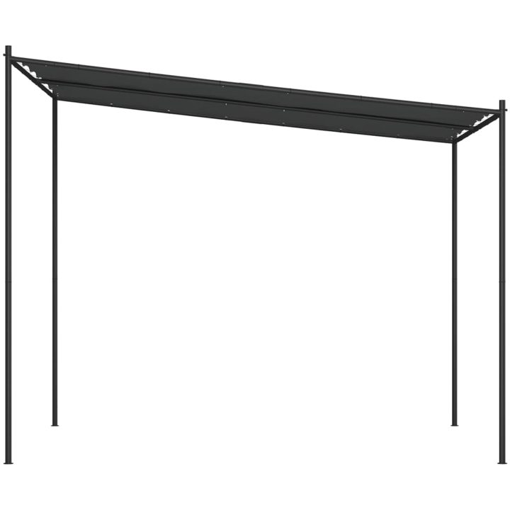 Paviljong antracit 3x3 m 180 g/m² tyg och stål vidaXL – bild 4