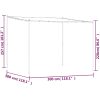 Paviljong antracit 3x3 m 180 g/m² tyg och stål vidaXL – miniatyr 8