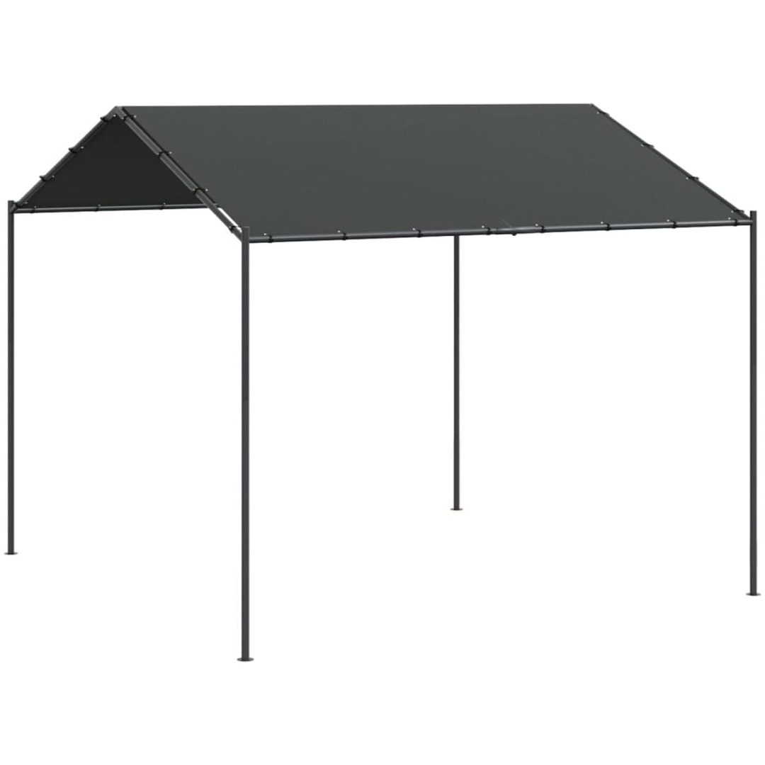 Paviljong antracit 3x3 m stål och tyg vidaXL – bild 2