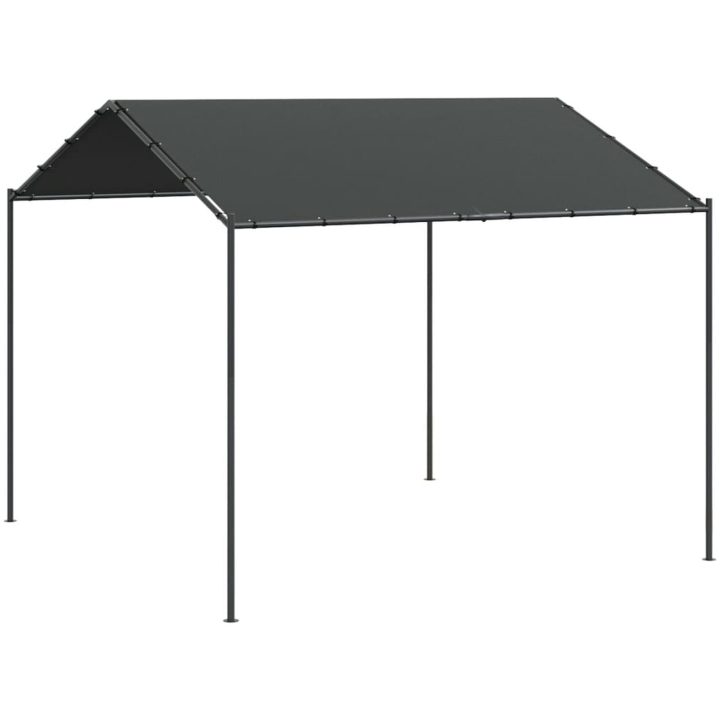 Paviljong antracit 3x3 m stål och tyg vidaXL – bild 2