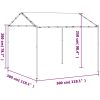 Paviljong antracit 3x3 m stål och tyg vidaXL – miniatyr 9