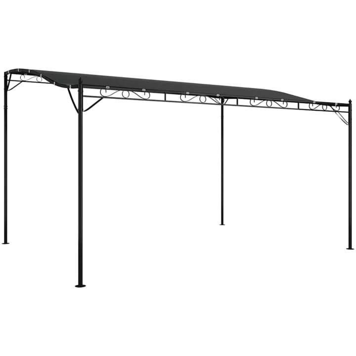 Paviljong antracit 4x3 m 180 g/m² tyg och stål vidaXL – bild 2