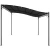 Paviljong antracit 4x3 m 180 g/m² tyg och stål vidaXL – miniatyr 5