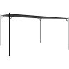 Paviljong antracit 4x4 m 180 g/m² tyg och stål vidaXL – miniatyr 2