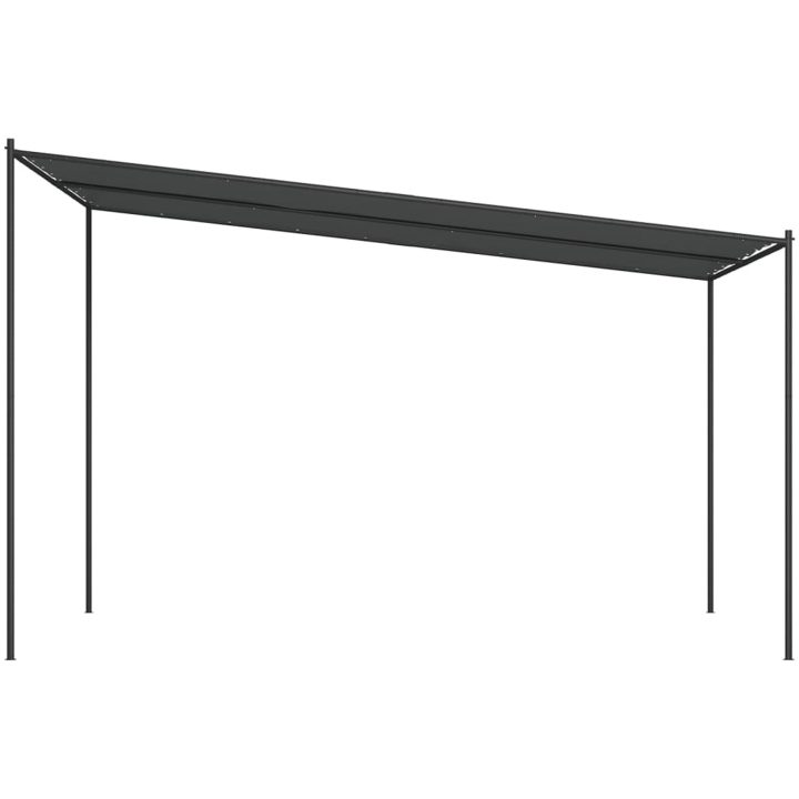 Paviljong antracit 4x4 m 180 g/m² tyg och stål vidaXL – bild 4