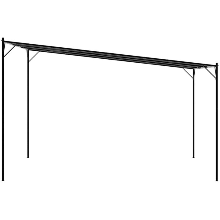 Paviljong antracit 4x4 m 180 g/m² tyg och stål vidaXL – bild 5