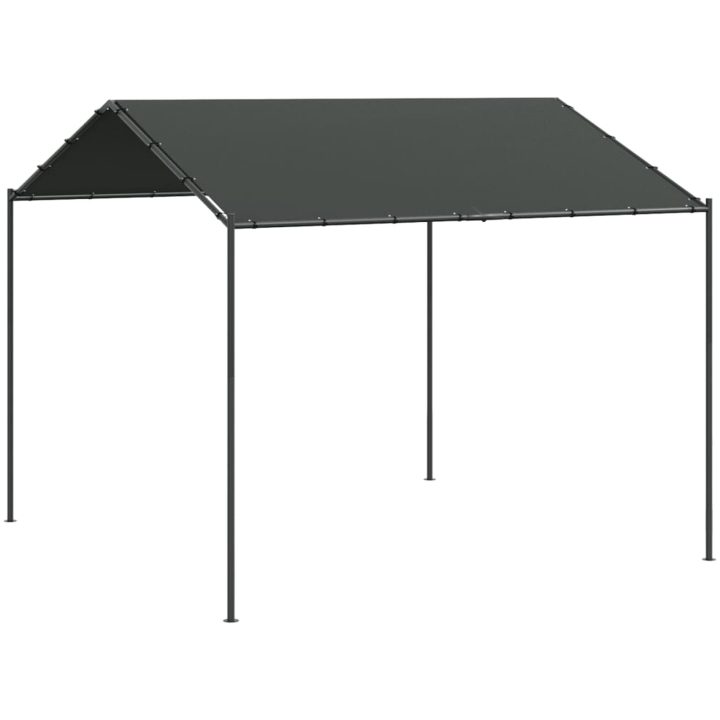 Paviljong antracit 4x4 m stål och tyg vidaXL – bild 2