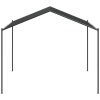 Paviljong antracit 4x4 m stål och tyg vidaXL – miniatyr 4