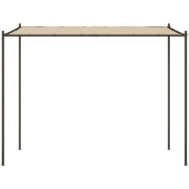 Paviljong beige 3x3 m 180 g/m² tyg och stål vidaXL – bild 3