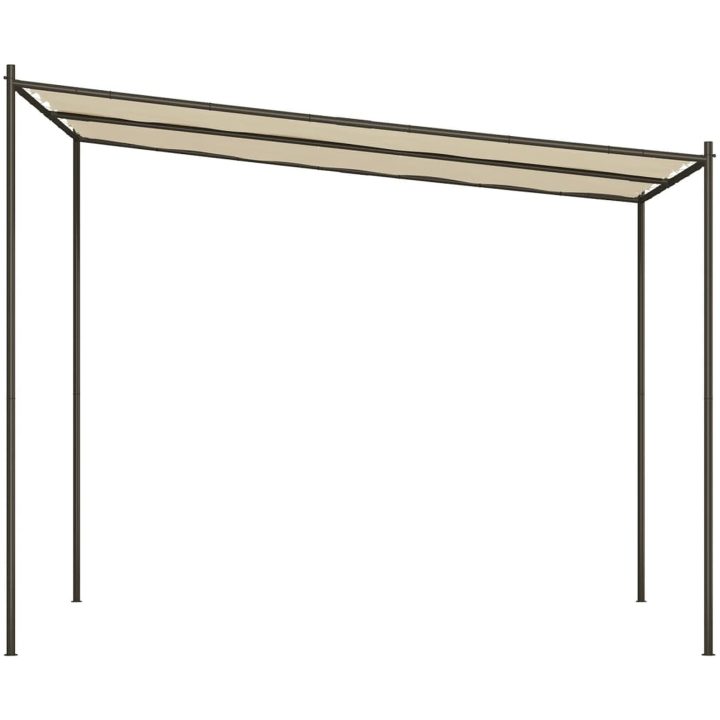 Paviljong beige 3x3 m 180 g/m² tyg och stål vidaXL – bild 4