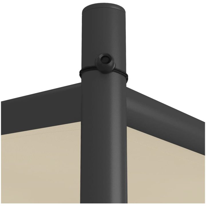 Paviljong beige 3x3 m 180 g/m² tyg och stål vidaXL – bild 6