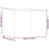 Paviljong beige 3x3 m 180 g/m² tyg och stål vidaXL – miniatyr 8