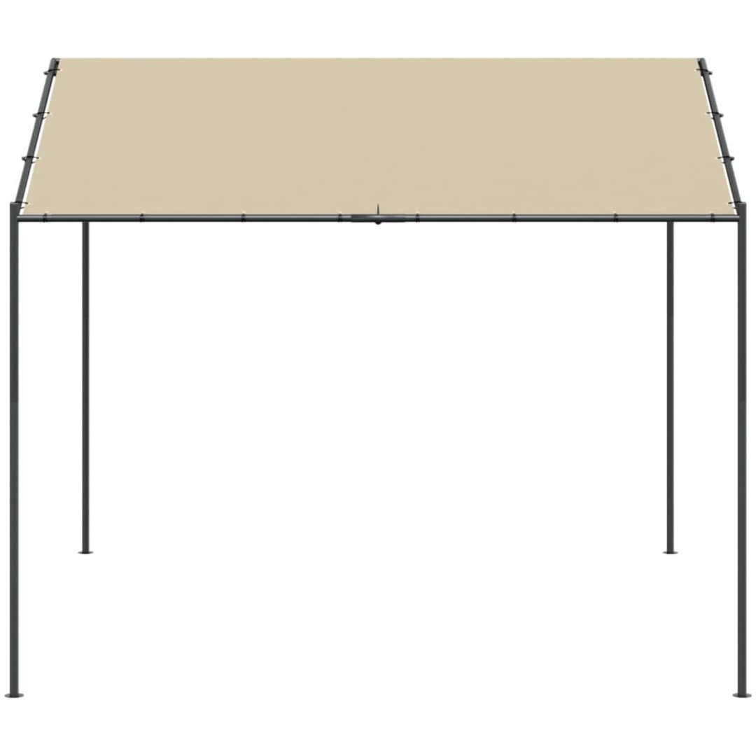Paviljong beige 3x3 m stål och tyg vidaXL – bild 3