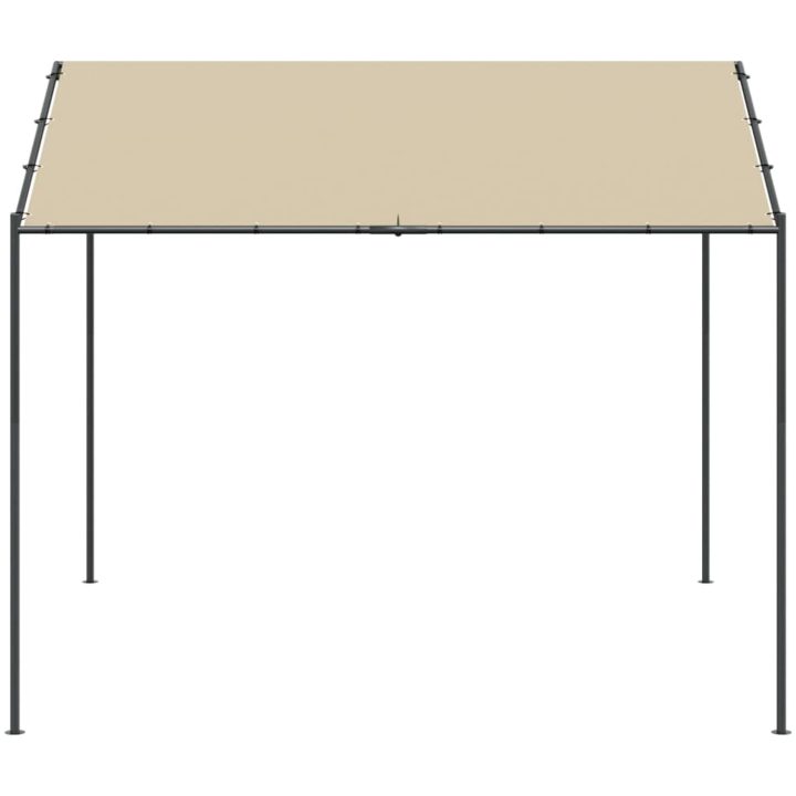 Paviljong beige 3x3 m stål och tyg vidaXL – bild 3