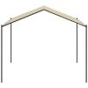 Paviljong beige 3x3 m stål och tyg vidaXL – miniatyr 4