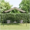 Paviljong beige 3x3 m stål och tyg vidaXL – miniatyr 1