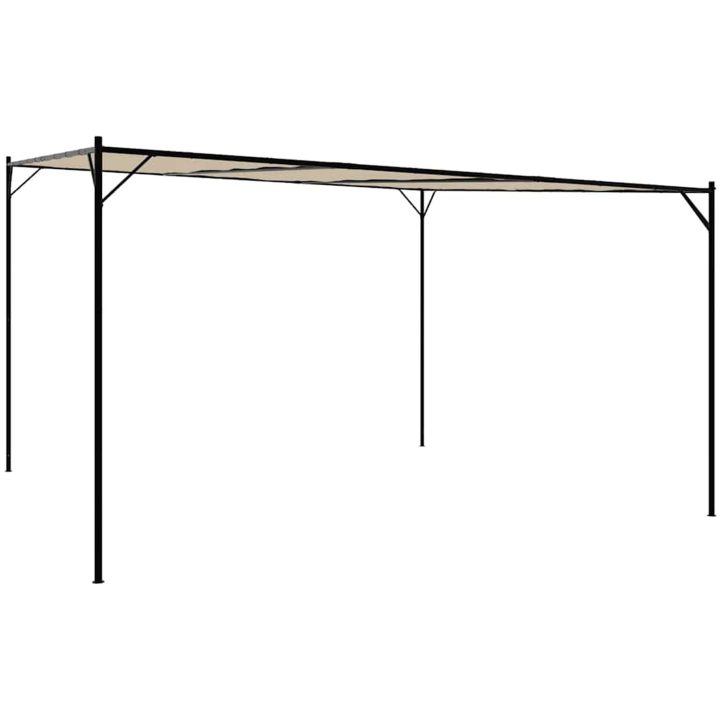 Paviljong beige 4x4 m 180 g/m² tyg och stål vidaXL – bild 2