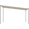 Paviljong beige 4x4 m 180 g/m² tyg och stål vidaXL – miniatyr 4