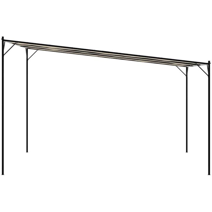 Paviljong beige 4x4 m 180 g/m² tyg och stål vidaXL – bild 5