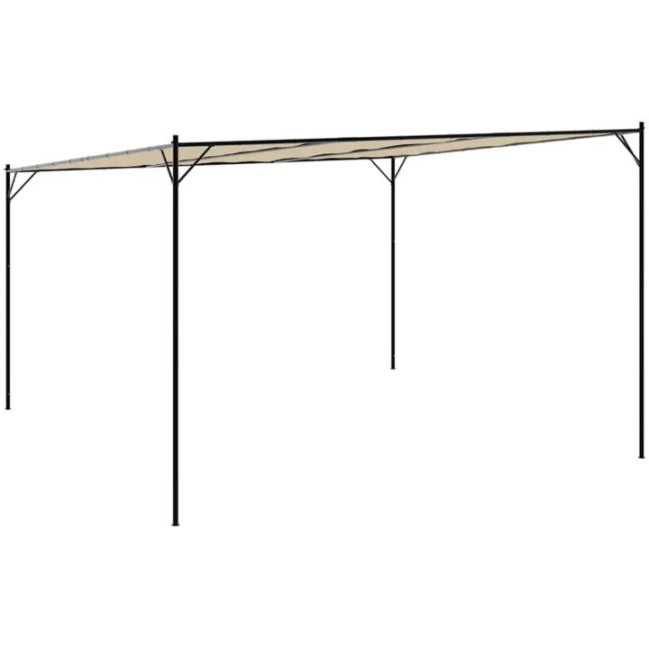 Paviljong beige 4x4 m 180 g/m² tyg och stål vidaXL – bild 6