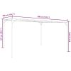 Paviljong beige 4x4 m 180 g/m² tyg och stål vidaXL – miniatyr 9