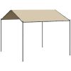 Paviljong beige 4x4 m stål och tyg vidaXL – miniatyr 2
