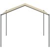 Paviljong beige 4x4 m stål och tyg vidaXL – miniatyr 3