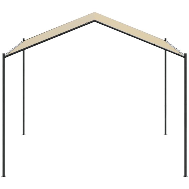 Paviljong beige 4x4 m stål och tyg vidaXL – bild 3