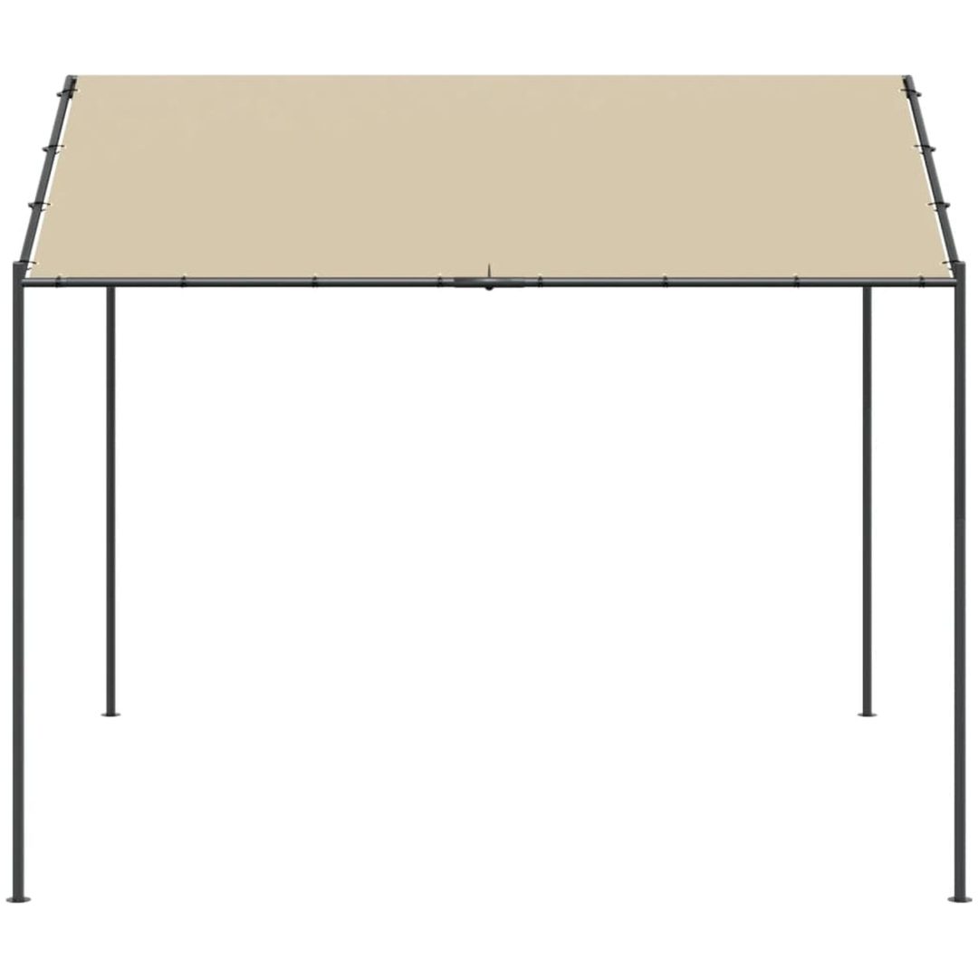 Paviljong beige 4x4 m stål och tyg vidaXL – bild 4