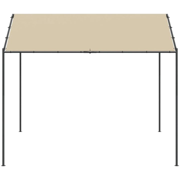 Paviljong beige 4x4 m stål och tyg vidaXL – bild 4