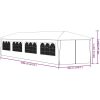 Paviljong blå vidaXL 3 x 12 m – miniatyr 11