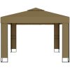 Paviljong dubbla tak 3x3x2,7 m taupe 180 g/m² vidaXL 3 x 3 m – miniatyr 3