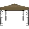Paviljong dubbla tak 3x4 m taupe 180 g/m² vidaXL – miniatyr 3