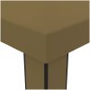 Paviljong dubbla tak taupe 180 g/m² vidaXL 3 x 6 m – miniatyr 4
