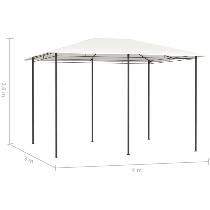 Paviljong gräddvit 160 g/m² vidaXL 3 x 4 x 2.6 m – bild 4
