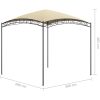 Paviljong gräddvit 180 g/m² vidaXL 3 x 3 x 2.65 m – miniatyr 5