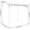 Paviljong gräddvit 2x2,3 m 180 g/m² tyg och stål vidaXL – miniatyr 8