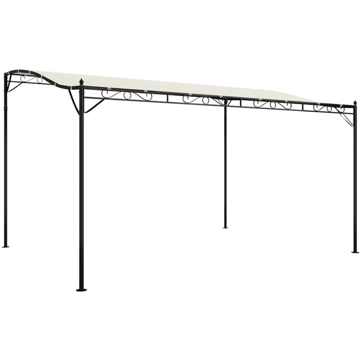 Paviljong gräddvit 4x3 m 180 g/m² tyg och stål vidaXL – bild 2