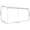 Paviljong gräddvit 4x3 m 180 g/m² tyg och stål vidaXL – miniatyr 9