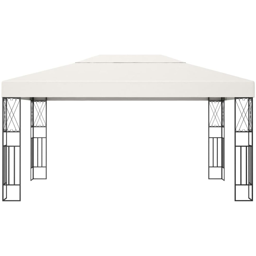 Paviljong gräddvit tyg vidaXL 3 x 4 m – bild 2